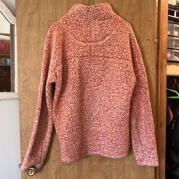 True Grit orange Sherpa pullover - Picture 3 of 4